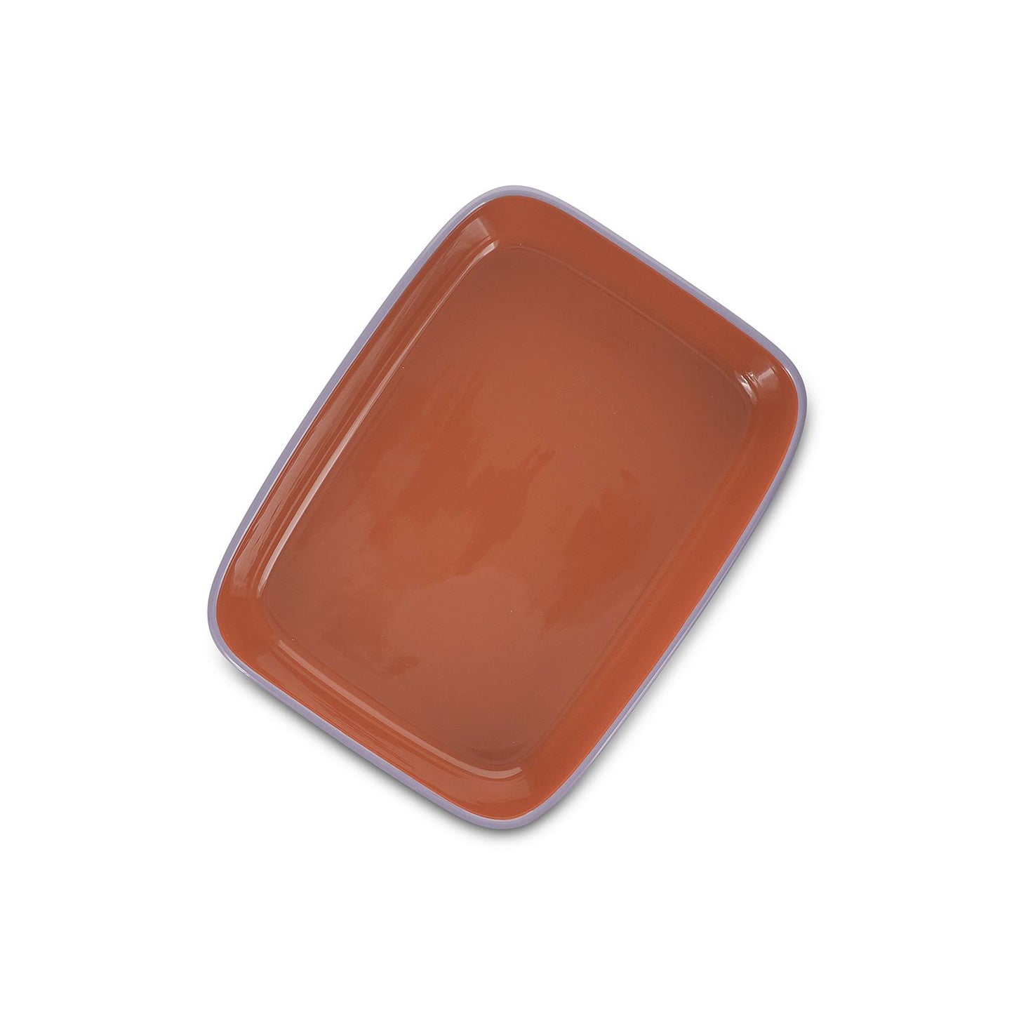 Ofenschale 29,5x22,5xH7cm orange/lila Duo