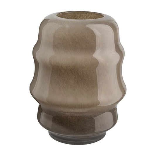 Glas Vase Lasse H30cm D21,5cm braun