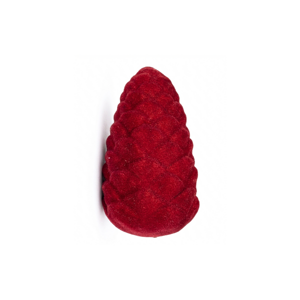 Zapfen zum Hängen Flocky H19cm burgundy