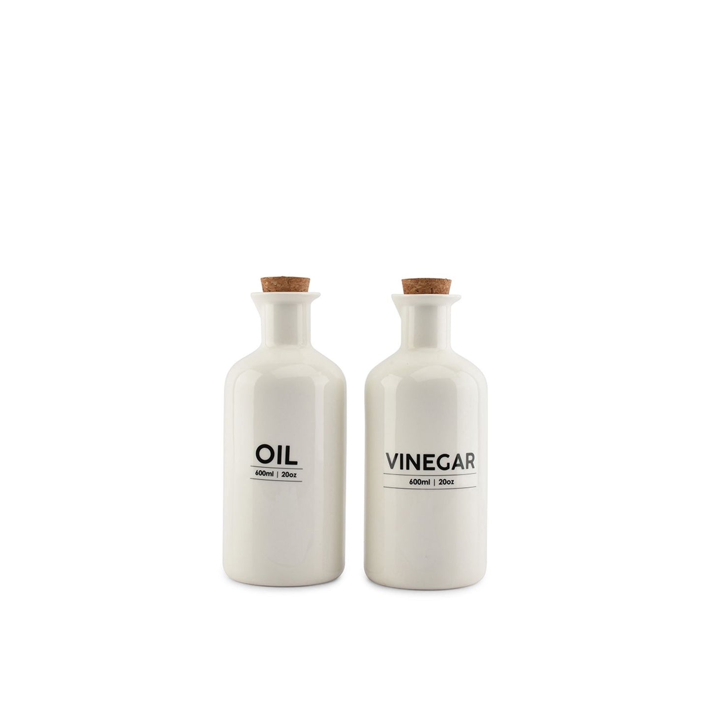 ONA Öl- und Essigflasche set 60cl weiß Cucina