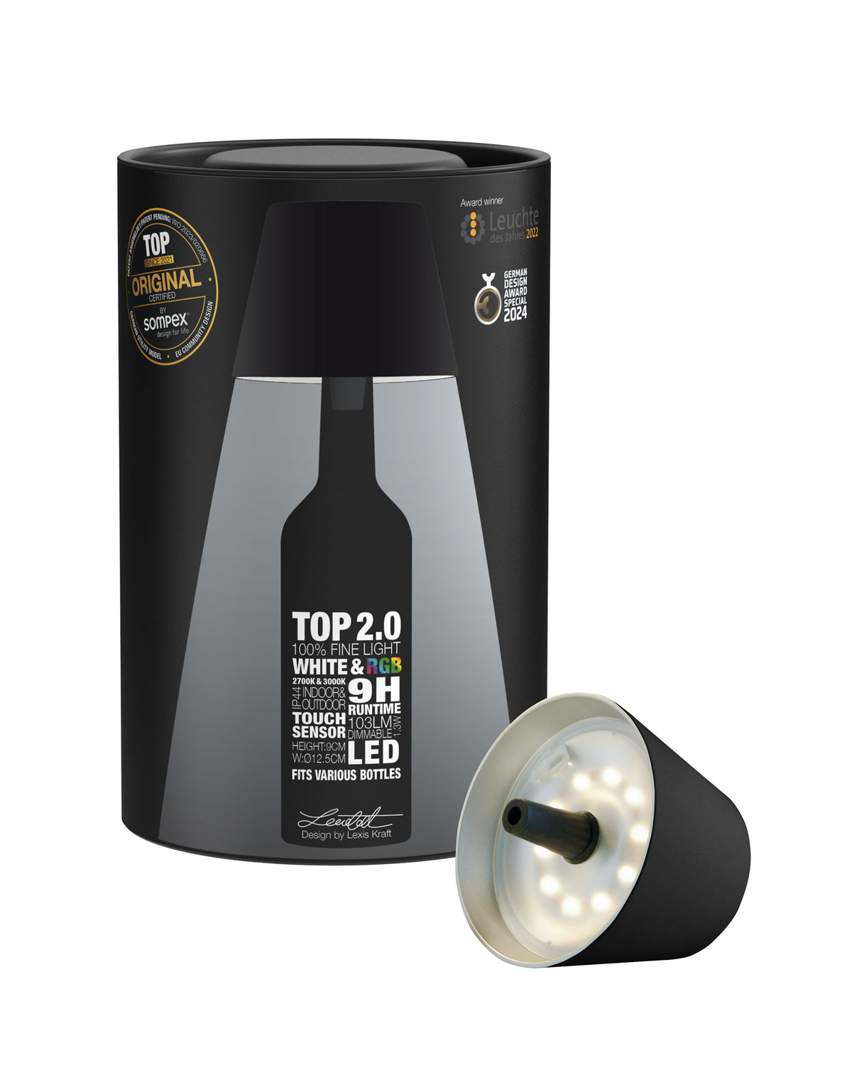 Sompex TOP 2.0 Akku-Flaschenleuchte