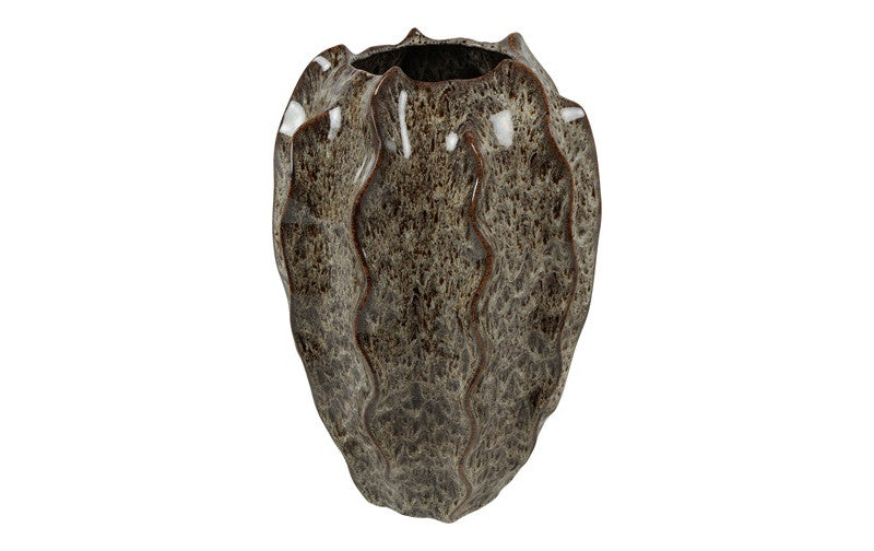 Vase hoch Koralin L braun/crème-30x30x45CM