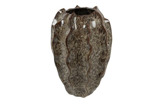 Vase hoch Koralin L braun/crème-30x30x45CM