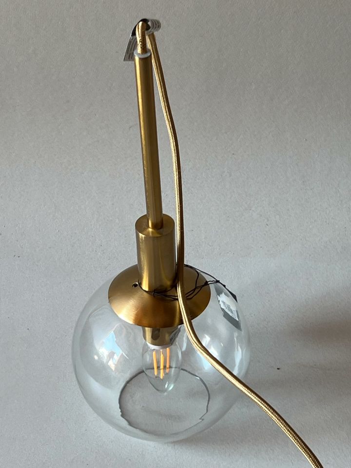 Nordal Round Lamp Glass small golden finish