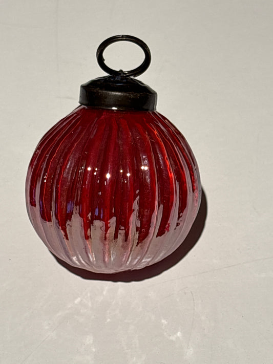 Glas Weihnachtskugel rot D 5cm