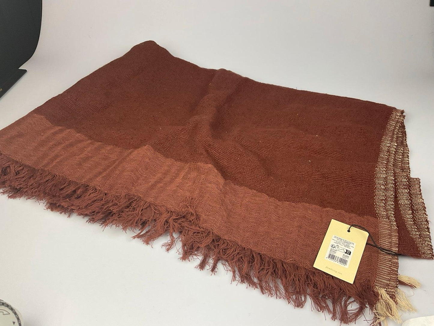Ferm Living Weaver Throw red brown