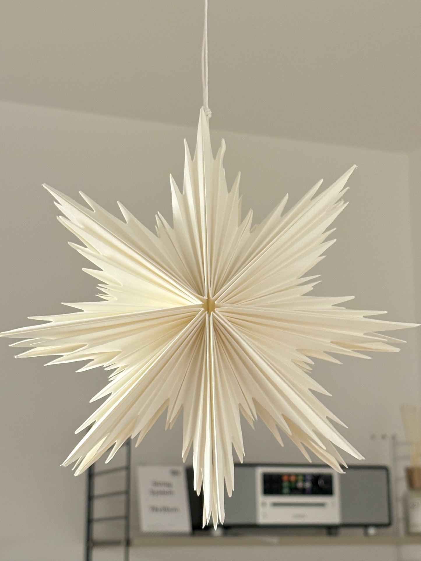 Wohnseele ES Papier Stern Eiskristall 20cm zum Hängen