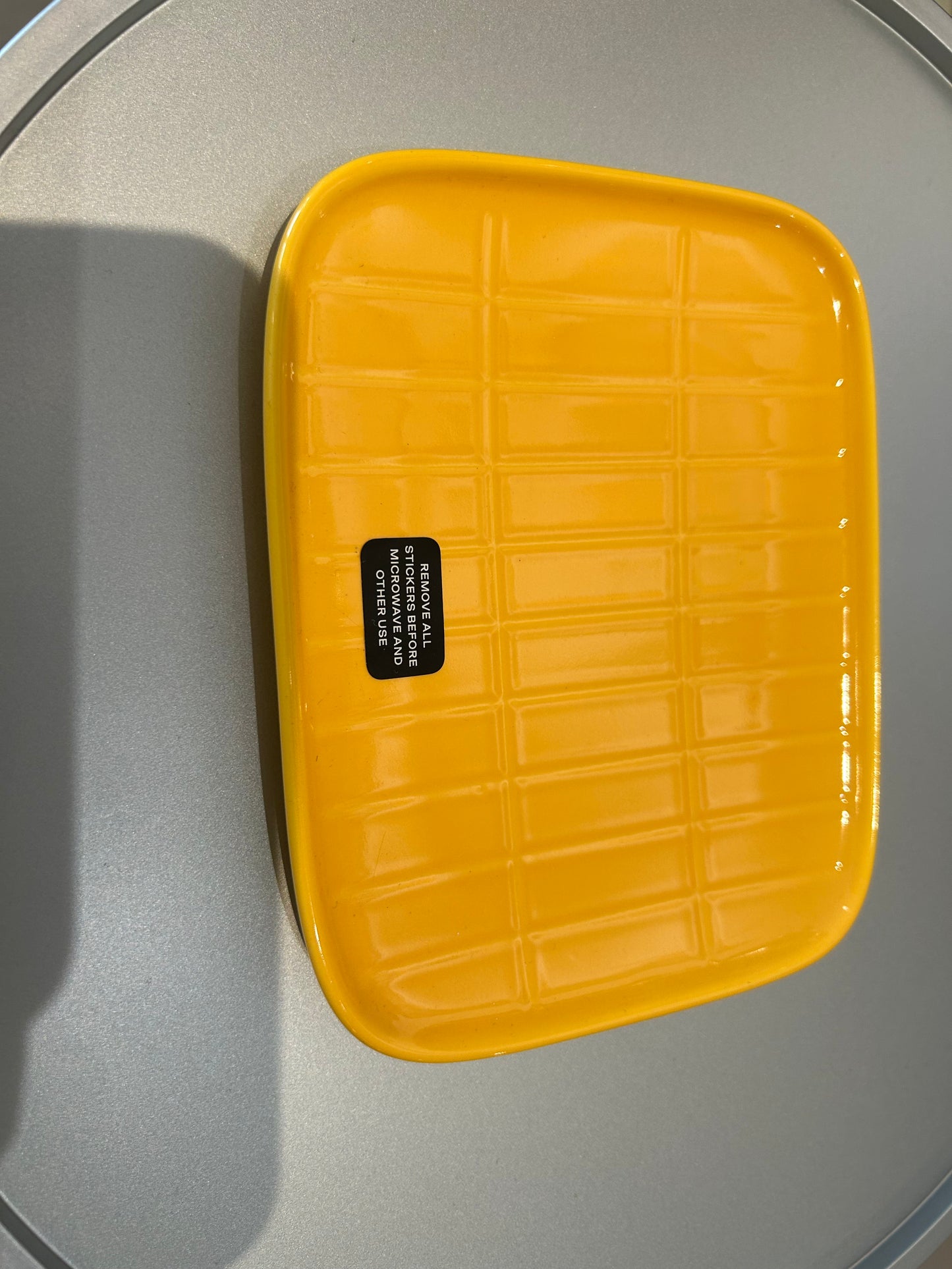 Marimekko TIILISKIVI PLATE 15X12 CM saffron yellow
