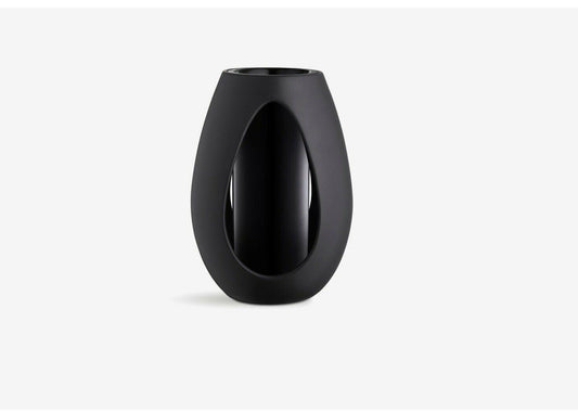 Kähler Kokong Vase mit Zylinder H33cm brown
