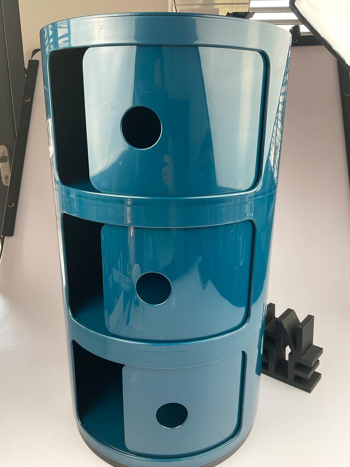Kartell Componibili blau 3 er