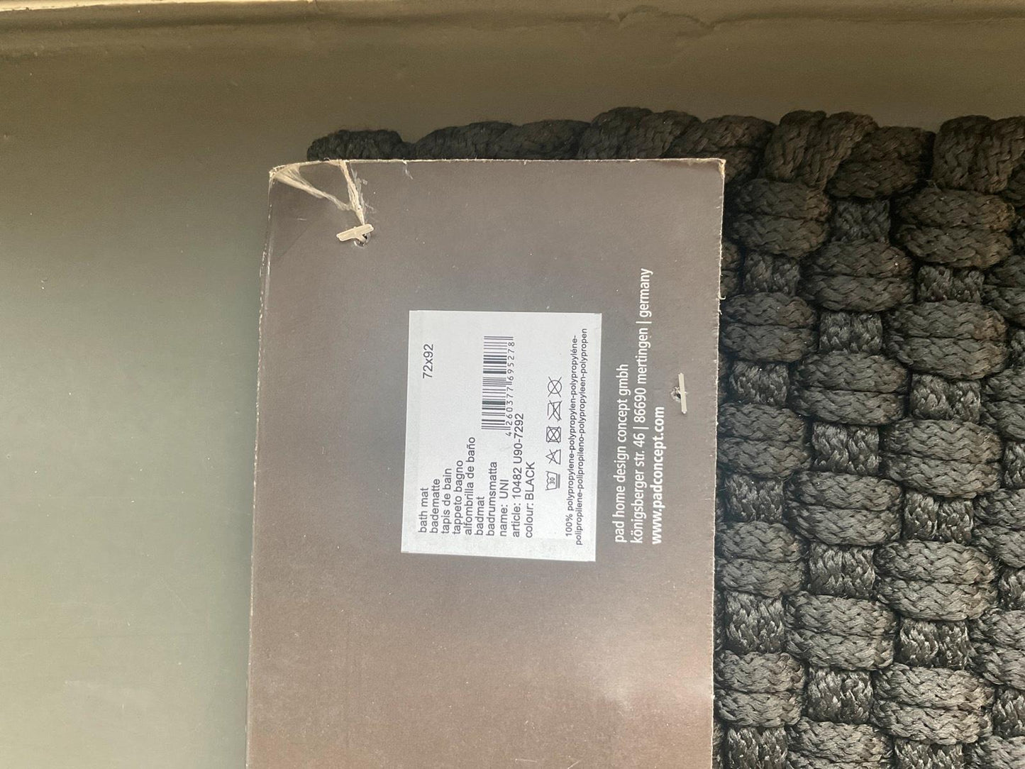 Pad - Uni Teppich Bath und outdoor schwarz