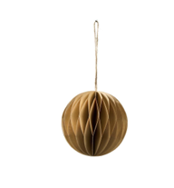 Papier Kugel "XMAS/faltbar" D=10 cm zum Hängen braun