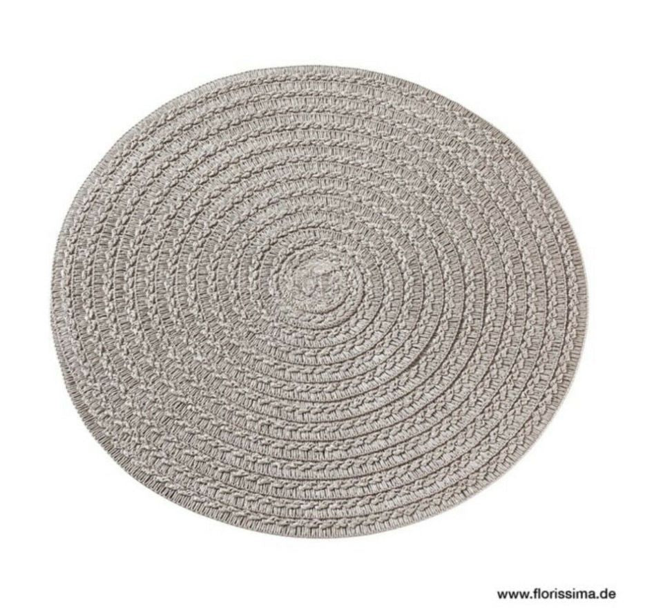 Florissima Papier Tischset Circle grau Durchmesser 38cm - 4er Set