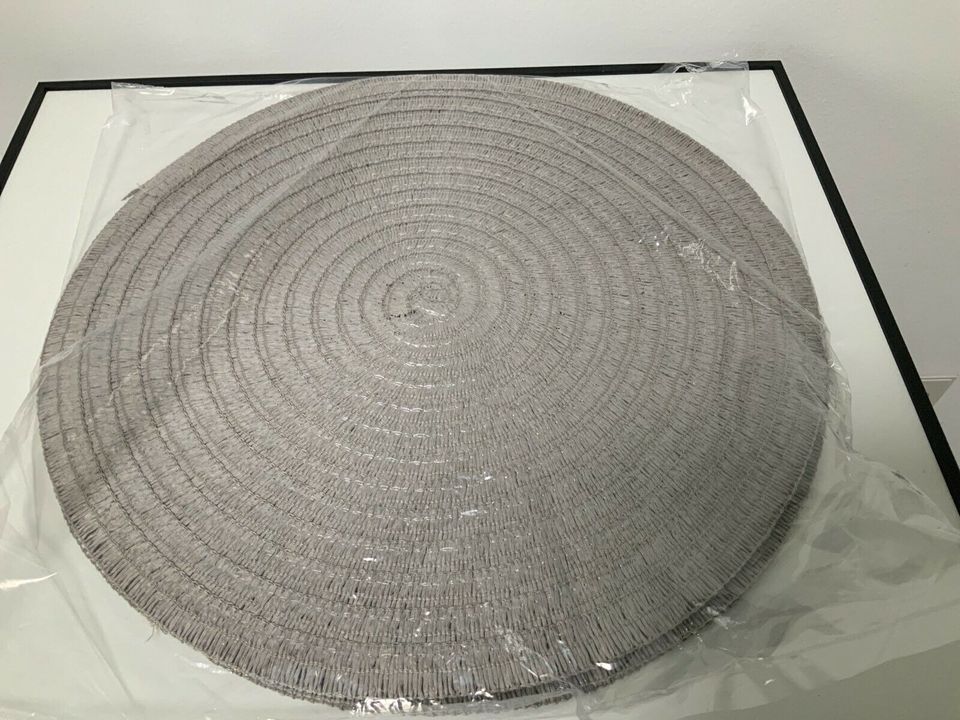 Florissima Papier Tischset Circle grau Durchmesser 38cm - 4er Set