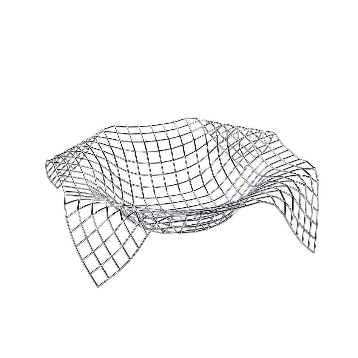 ONA Drahtkorb WIRE BASKET 39,5X39,5XH8,5CM CHROME ALBUM