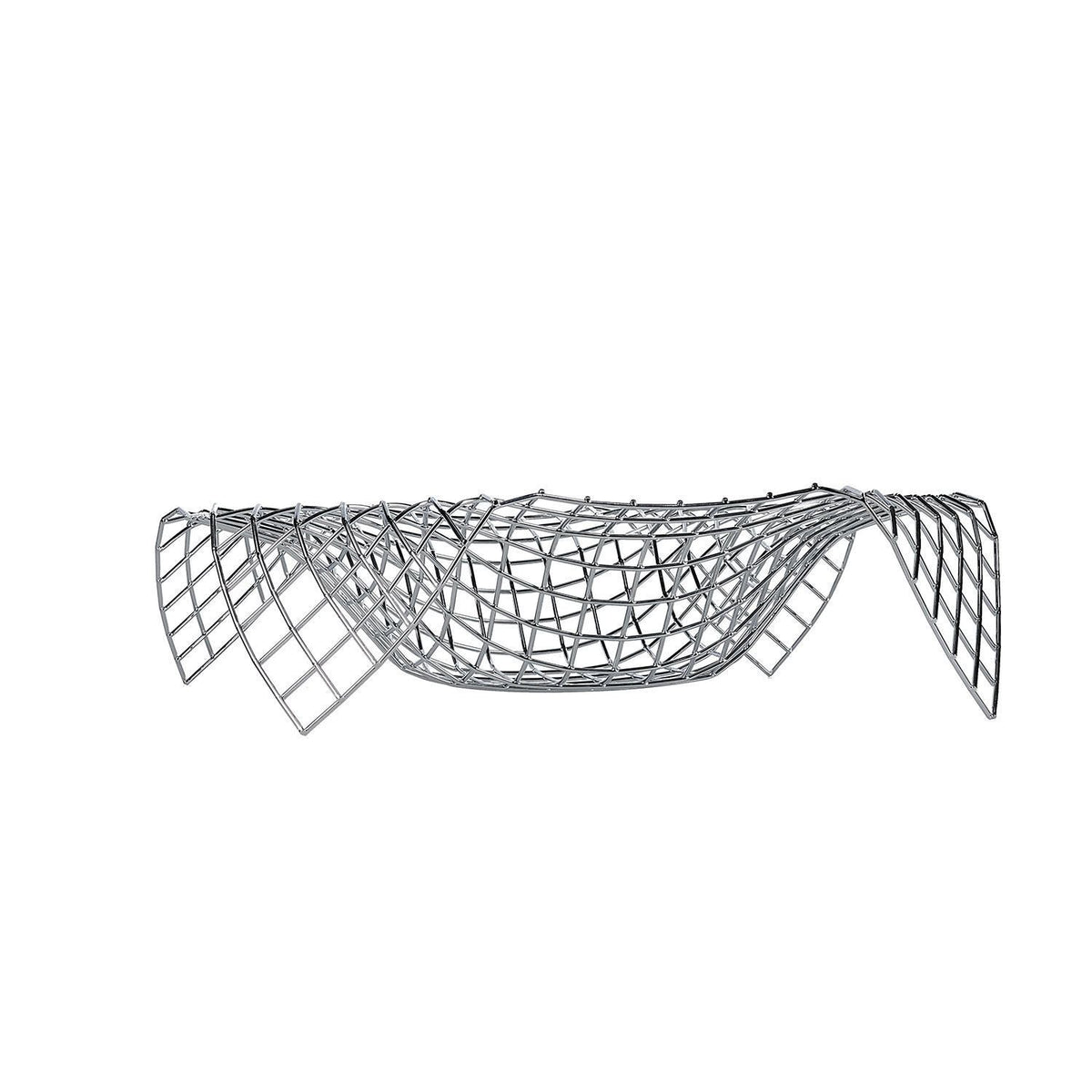 ONA Drahtkorb WIRE BASKET 39,5X39,5XH8,5CM CHROME ALBUM