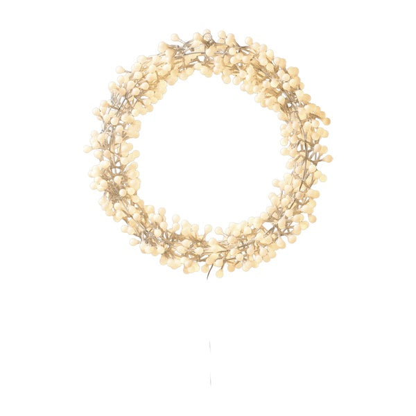 Wohnseele ES LED Kranz Metall/Sunny 40cm beige