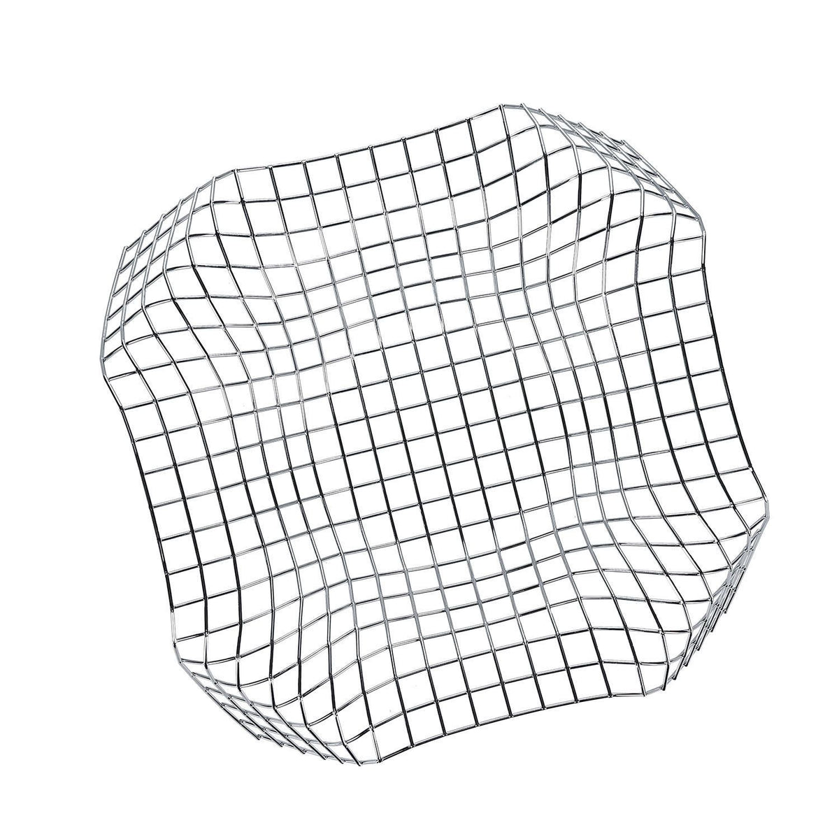 ONA Drahtkorb WIRE BASKET 39,5X39,5XH8,5CM CHROME ALBUM