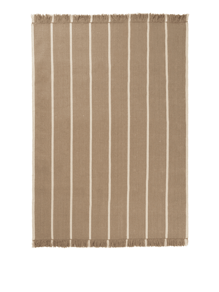 Ferm Living Calm Kelim Rug - 200 x 300 - Dark Sand/Off-white