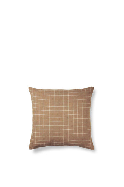 Ferm Living Brown Cotton Cushion - Check